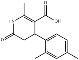 4-(2,4-Dimethylphenyl)-1,4,5,6-tetrahydro-2-methyl-6-oxo-3-pyridinecarboxylic ac Struktur