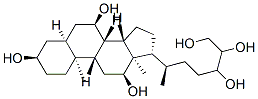 (3R,5S,7R,8S,9S,10S,12S,13R,14S,17R)-10,13-dimethyl-17-[(2R)-5,6,7-trihydroxyheptan-2-yl]-2,3,4,5,6,7,8,9,11,12,14,15,16,17-tetradecahydro-1H-cyclopenta[a]phenanthrene-3,7,12-triol Struktur