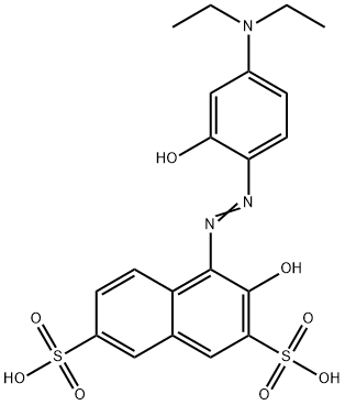 4-[[4-(Diethylamino)-2-hydroxyphenyl]azo]-3-hydroxy-2,7-naphthalenedisulfonic acid Struktur