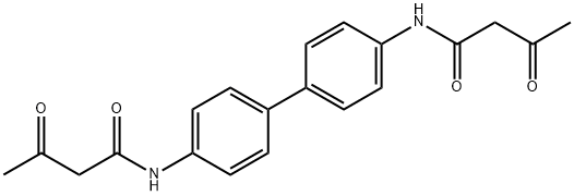 4,4'-bis(3-oxobutanamido)-1,1'-biphenyl Struktur