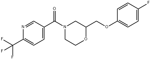 METHANONE, [2-[(4-FLUOROPHENOXY)METHYL]-4-MORPHOLINYL][6-(TRIFLUOROMETHYL)-3-PYRIDINYL]- Struktur