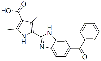 1H-Pyrrole-3-carboxylic  acid,  5-(6-benzoyl-1H-benzimidazol-2-yl)-2,4-dimethyl- Struktur