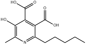 3,4-Pyridinedicarboxylic  acid,  5-hydroxy-6-methyl-2-pentyl- Struktur