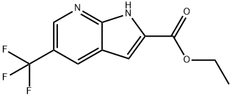 1H-Pyrrolo[2,3-b]pyridine-2-carboxylic acid, 5-(trifluoroMethyl)-, ethyl ester Struktur