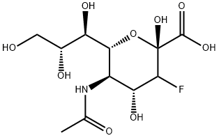 3-fluoro-N-acetylneuraminic acid Struktur