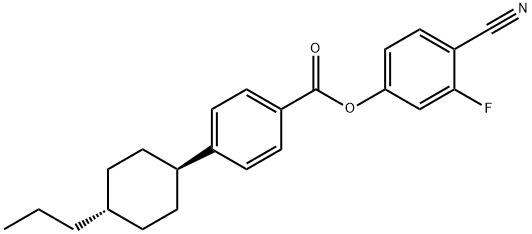 3-Fluoro-4-cyanophenyl trans-4-(4-n-propylcyclohexyl)-benzoate Struktur