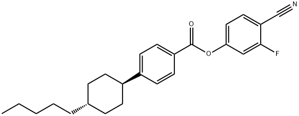 3-Fluoro-4-cyanophenyl trans-4-(4-n-pentylcyclohexyl)-benzoate Struktur