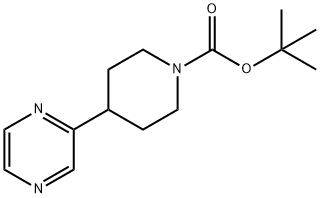 4-(2-Pyrazinyl)-1-piperidinecarboxylic acid 1,1<br>-dimethylethyl ester Struktur