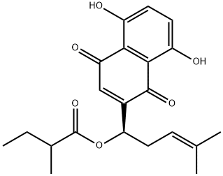 (2-METHYL-N-BUTYRYL)SHIKONIN Struktur