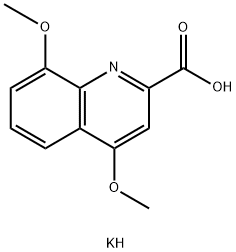 2-Quinolinecarboxylic acid, 4,8-diMethoxy-, potassiuM salt Struktur