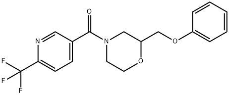 METHANONE, [2-(PHENOXYMETHYL)-4-MORPHOLINYL][6-(TRIFLUOROMETHYL)-3-PYRIDINYL]- Struktur