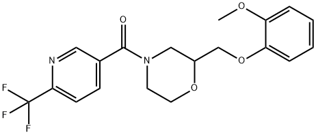 METHANONE, [2-[(2-METHOXYPHENOXY)METHYL]-4-MORPHOLINYL][6-(TRIFLUOROMETHYL)-3-PYRIDINYL]- Struktur