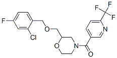 METHANONE, [2-[[(2-CHLORO-4-FLUOROPHENYL)METHOXY]METHYL]-4-MORPHOLINYL][6-(TRIFLUOROMETHYL)-3-PYRIDINYL]- Struktur