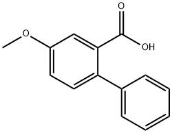 4-メトキシ-[1,1'-ビフェニル]-2-カルボン酸 化學(xué)構(gòu)造式