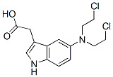 2-[5-[bis(2-chloroethyl)amino]-1H-indol-3-yl]acetic acid Struktur