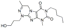 [1,2,4]Triazino[3,4-f]purine-6,8(7H,9H)-dione,  1,4-dihydro-1-(3-hydroxypropyl)-3,9-dimethyl-7-pentyl- Struktur