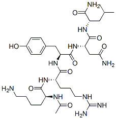 N-acetyllysyl-arginyl-tyrosyl-asparaginyl-leucinamide Struktur