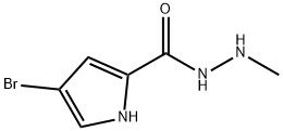 4-bromo-N'-methyl-1H-pyrrole-2-carbohydrazide Struktur