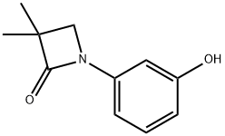 1-(3-hydroxyphenyl)-3,3-dimethyl-2-azetanone Struktur