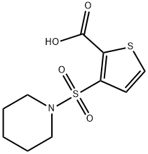 3-(PIPERIDIN-1-YLSULFONYL)THIOPHENE-2-CARBOXYLIC ACID Struktur