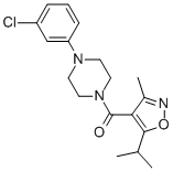 Methanone, [4-(3-chlorophenyl)-1-piperazinyl][3-methyl-5-(1-methylethyl)-4-isoxazolyl]- Struktur