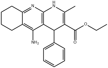 Benzo[b][1,8]naphthyridine-3-carboxylic acid, 5-aMino-1,4,6,7,8,9-hexahydro-2-Methyl-4-phenyl-, ethyl ester Struktur