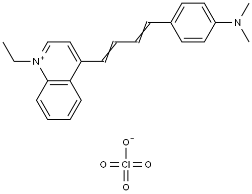 4-(4-(4-(DIMETHYLAMINO)PHENYL)-1,3-BUTADIENYL)-1-ETHYLQUINOLINIUM PERCHLORATE Struktur