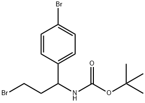 1-(Boc-aMino)-3-broMo-1-(4-broMophenyl)propane Struktur