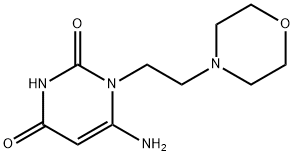 2,4(1H,3H)-PYRIMIDINEDIONE, 6-AMINO-1-[2-(4-MORPHOLINYL)ETHYL]- Struktur