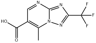 7-METHYL-2-TRIFLUOROMETHYL-[1,2,4]TRIAZOLO[1,5-A]PYRIMIDINE-6-CARBOXYLIC ACID Struktur