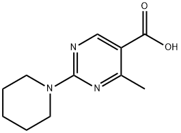 4-methyl-2-(1-piperidinyl)-5-pyrimidinecarboxylic acid(SALTDATA: FREE) Struktur