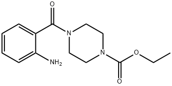 1-piperazinecarboxylic acid, 4-(2-aminobenzoyl)-, ethyl es Struktur