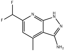 6-(difluoromethyl)-4-methyl-1H-pyrazolo[3,4-b]pyridin-3-amine(SALTDATA: FREE) Struktur