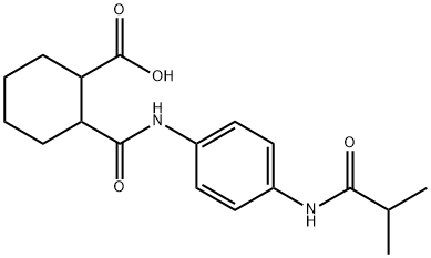 2-{[4-(ISOBUTYRYLAMINO)ANILINO]-CARBONYL}CYCLOHEXANECARBOXYLIC ACID Struktur