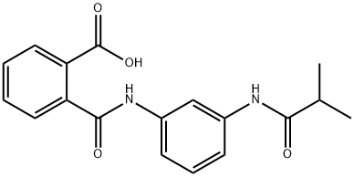 2-{[3-(ISOBUTYRYLAMINO)ANILINO]-CARBONYL}BENZOIC ACID Struktur