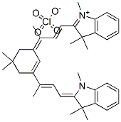 2-((E)-3-(5,5-DIMETHYL-3-[(E)-1-METHYL-3-(1,3,3-TRIMETHYL-1,3-DIHYDRO-2H-INDOL-2-YLIDENE)-1-PROPENYL]-2-CYCLOHEXEN-1-YLIDENE)-1-BUTENYL)-1,3,3-TRIMETHYL-3H-INDOLIUM PERCHLORATE Struktur