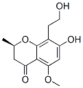 (R)-2,3-Dihydro-7-hydroxy-8-(2-hydroxyethyl)-5-methoxy-2-methyl-4H-1-benzopyran-4-one Struktur