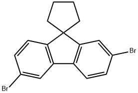 SPIRO[CYCLOPENTANE-1,9'-(2,6-DIBROMO-FLUORENE)]
 Struktur