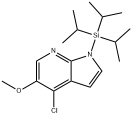 1H-Pyrrolo[2,3-b]pyridine, 4-chloro-5-methoxy-1-[tris(1-methylethyl)silyl]- Struktur