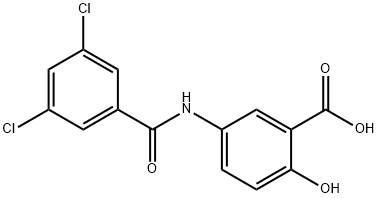 Benzoic acid, 5-[(3,5-dichlorobenzoyl)amino]-2-hydroxy- Struktur