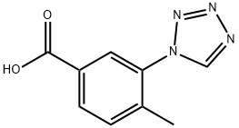 4-methyl-3-(1H-tetrazol-1-yl)benzoic acid Struktur