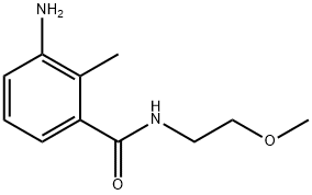 3-amino-N-(2-methoxyethyl)-2-methylbenzamide Struktur