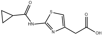 2-(2-Cyclopropaneamido-1,3-thiazol-4-yl)acetic acid Struktur