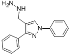 1-((1,3-diphenyl-1H-pyrazol-4-yl)methyl)hydrazine Struktur