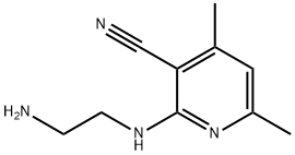 2-[(2-aminoethyl)amino]-4,6-dimethylnicotinonitrile Struktur