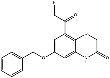 6-(benzyloxy)-8-(2-broMoacetyl)-2H-benzo[b][1,4]oxazin-3(4H)-one Structure