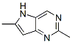 5H-Pyrrolo[3,2-d]pyrimidine, 2,6-dimethyl- (7CI) Struktur