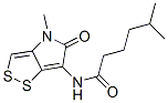 N-(4,5-Dihydro-4-methyl-5-oxo-1,2-dithiolo[4,3-b]pyrrol-6-yl)-5-methylhexanamide Struktur