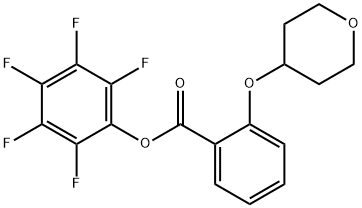 Pentafluorophenyl 2-(tetrahydro-2H-pyran-4-yloxy)benzoate Struktur