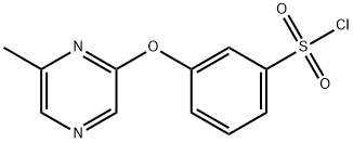 3-[(6-Methylpyrazin-2-yl)oxy]benzenesulphonyl chloride Struktur